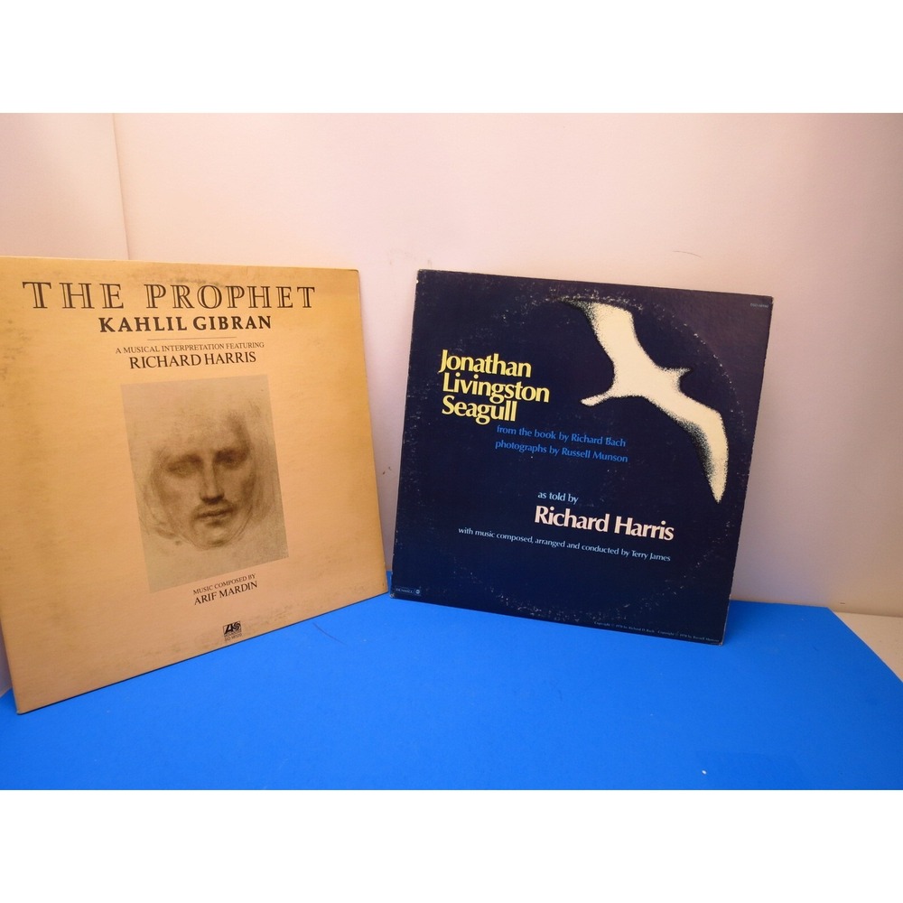 Richard Harris Vinyl Record LP Lot of 2 The Prophet Livingston Seagull
